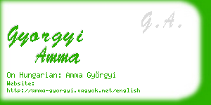 gyorgyi amma business card